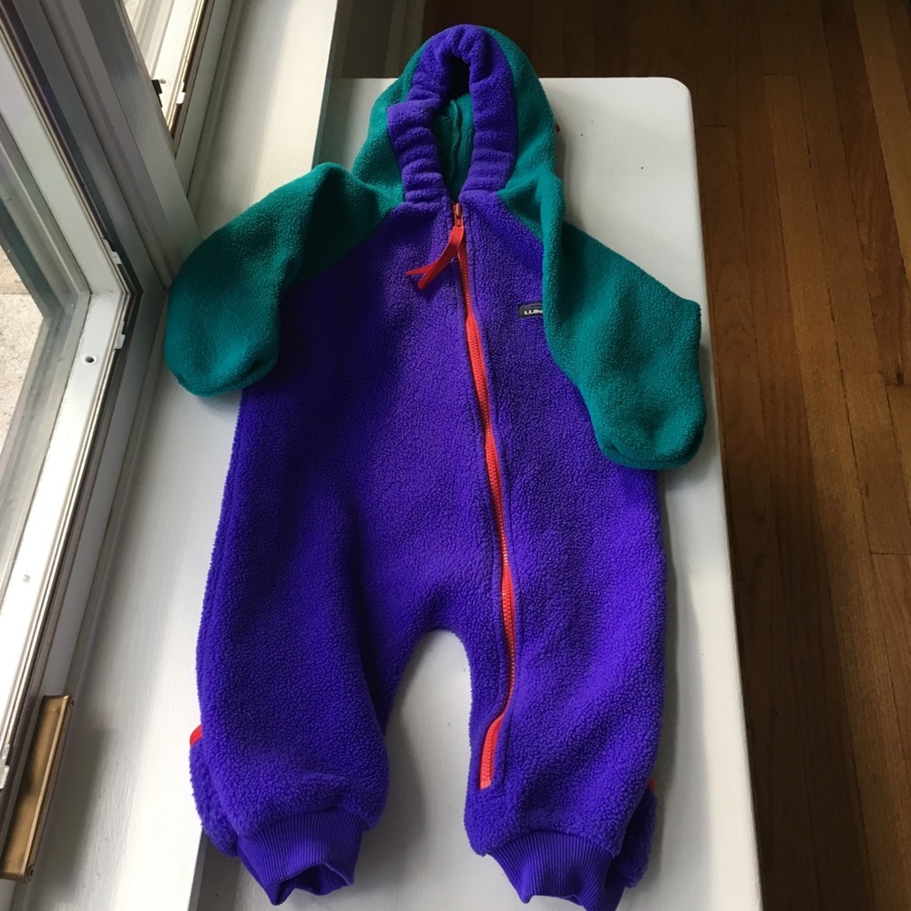 Vintage LL Bean Baby Bunting fleece winter 6-12M